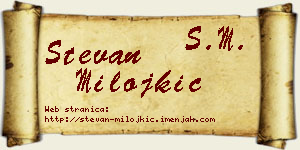 Stevan Milojkić vizit kartica